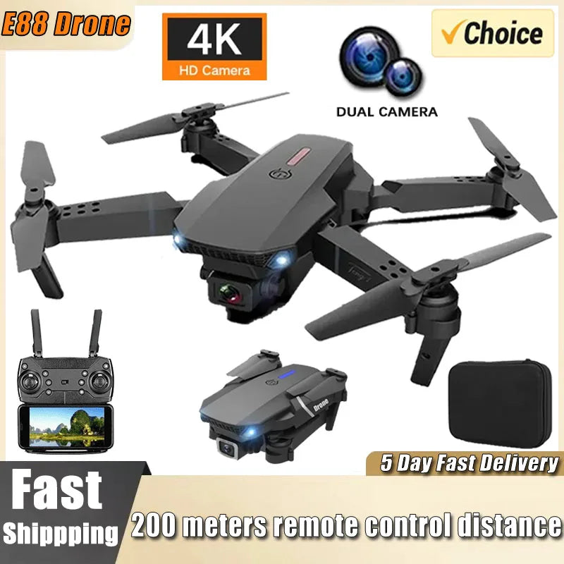 Drone Professionnel Caméra 4K Grand Angle HD 1080P Pliable