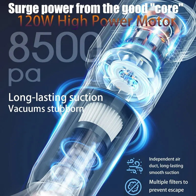 Aspirateur à main sans fil électrique 120 W élimine les acariens et la poussière