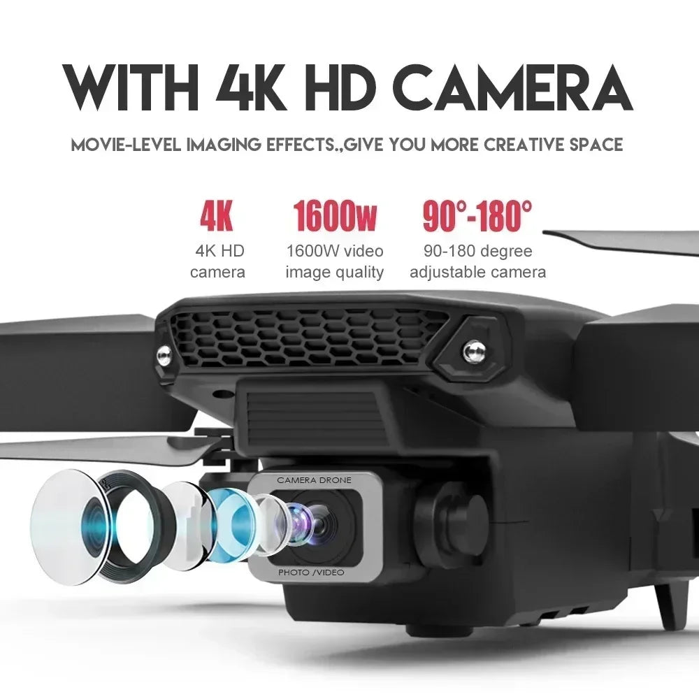 Drone Professionnel Caméra 4K Grand Angle HD 1080P Pliable